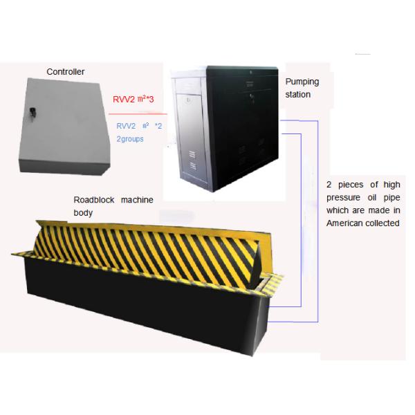 Anti Terrorism Hydraulic Road Blocker System Roadblock Machine For Vehicle Access Control