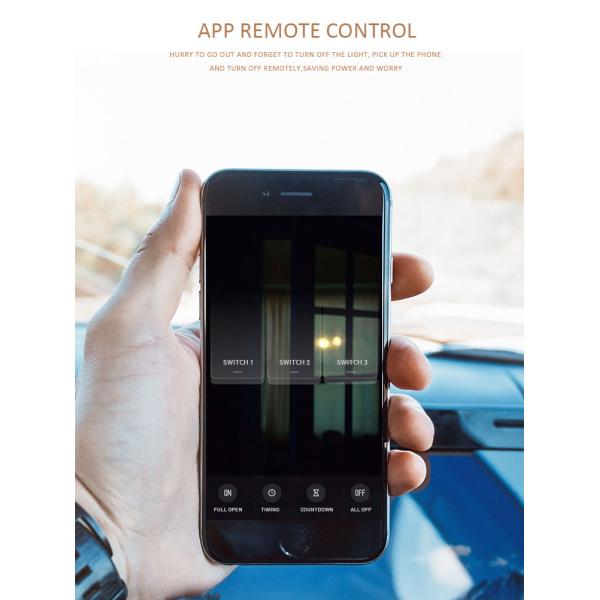 Black 600W Tuya Smart Switch Tempered Glass Light Switch 86x86