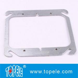 China TOPELE 4" FLAT BLANK SQUARE COVER FOR TWO GANG OUTLET BOXES , GALVANIZED STEEL wholesale