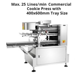 Buy cheap Max. 25 Lines/min Commercial Cookie Press with 400x600mm Tray Size from wholesalers