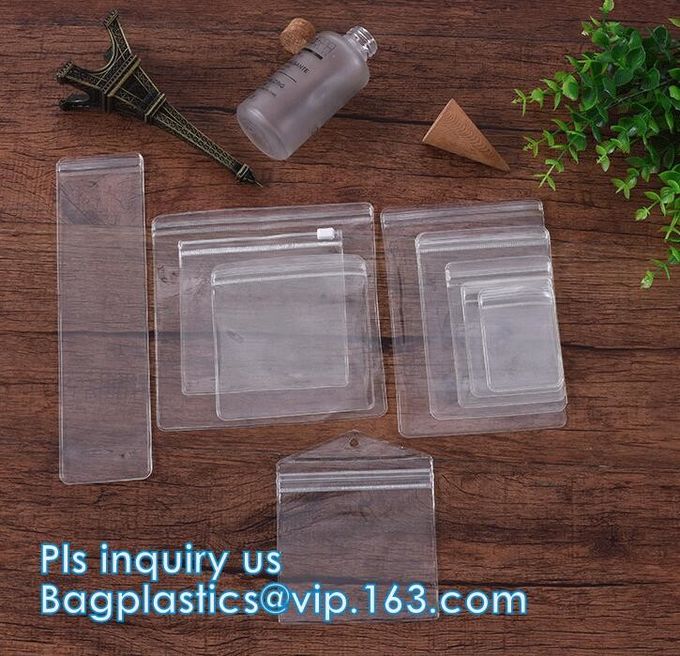 Cosmetic K Clear Bubble Bags/Hot Sale Slider Zipper Bag, Slider Hook Hanging Zipper Bag, Slider Zipper PVC Pencil 9