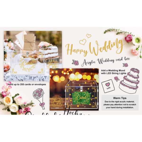 Transparent Assembled Acrylic Display Case Wedding Gift Box For Display Racks