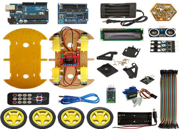 Quality Intelligent Bluetooth Tracking Obstacle Avoidance Robot Smart Car with LCD for sale