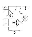 A40 A50 Tungsten Brazing Carbide Tips