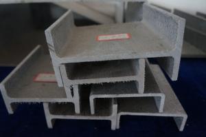 China Silver Durable Tough FRP I-Beam , Reinforced Fiberglass I Beams wholesale