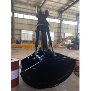 Hydraulic Excavator Clamshell Bucket , Double Cylinders Clamshell Bucket For
