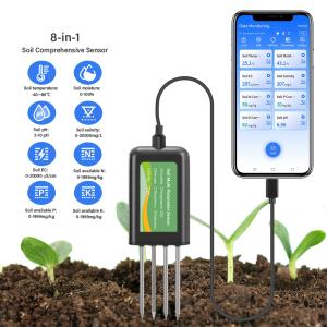 China Smart 8-in-1 Soil NPK EC PH Temperature Moisture Sensor USB Multi-Parameter Analyzer For Precision Farming wholesale