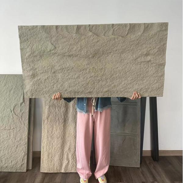 Lightweight PU Stone Panel Wall Artificial Polyurethane 600*1200mm