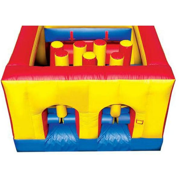 Kindergarten Baby Inflatable Obstacle Course Bouncer Digital Printing 30 * 11 * 10ft