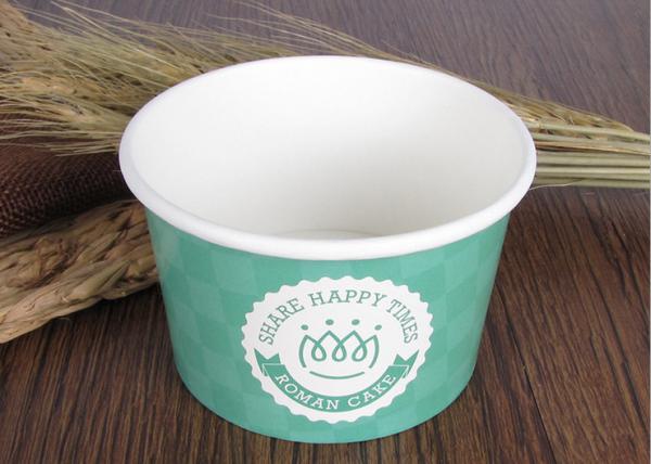 Quality Single Wall Branded Ice Cream Cups Disposable With Eco Freindly Materials for sale