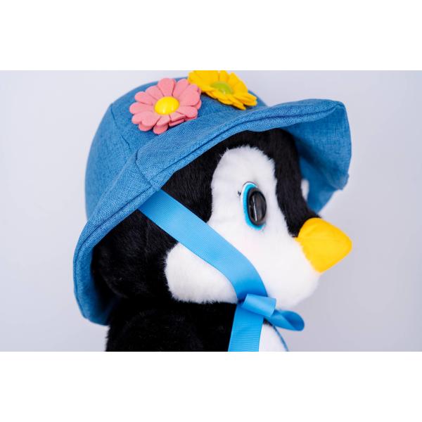 Adorable Penguin Soft Plush Toys with Blue Hat Cuddly Stuffed Animal CE EN71 Standard