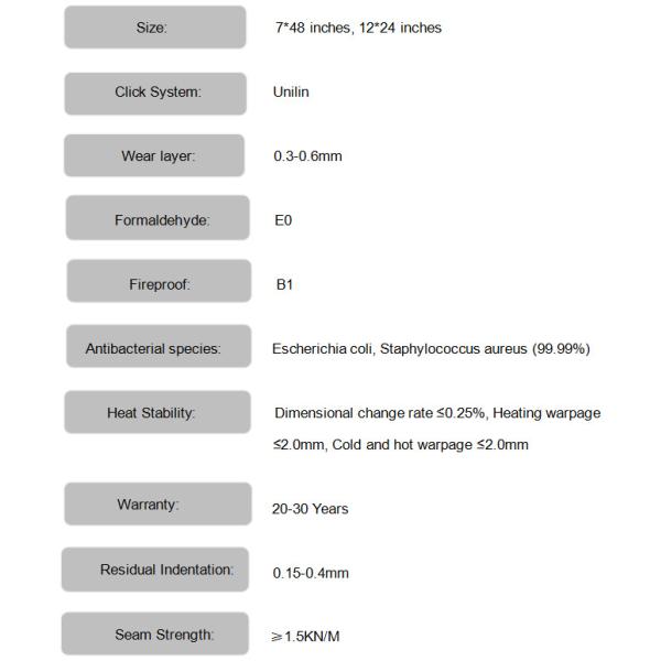 Rustic Walnut Grain Click Stone Composite Vinyl Flooring Fire Retardant GL-W7206-3