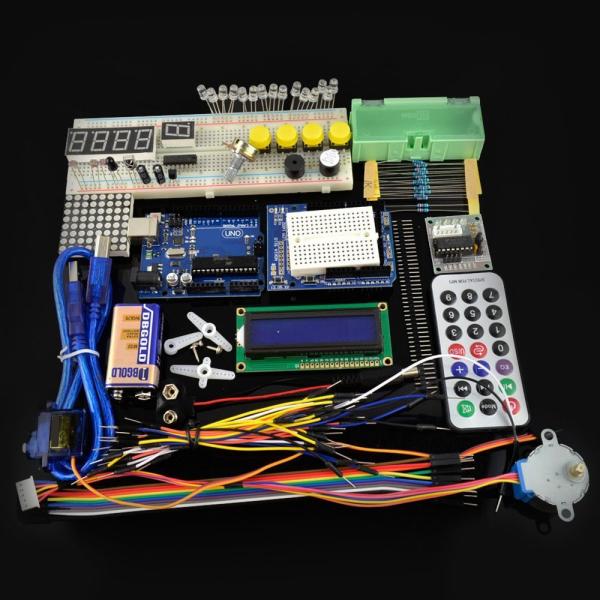 Quality UNO R3 Starter Kit for Arduino with 1602 LCD Servo Step Motor Breadboard LED for sale
