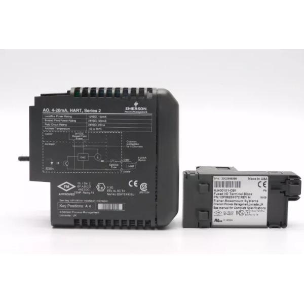 EMERSON KJ3221X1-BA1 AO 4-20 MA HART 8 Channel ANALOG OUTPUT MODULE