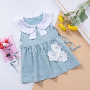 China Toddler Children Breathable Long Knee Length Casual Summer Dresses Sleeveless on sale