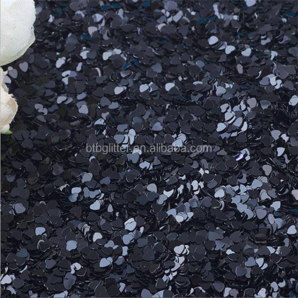 Thousand Choices Offered Sequins 3mm Peach Heart Shape Mixed Glitter PVC Material for Artware