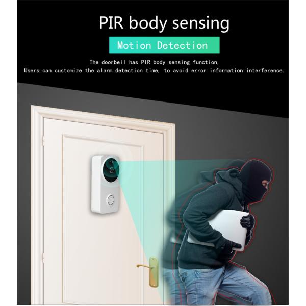 Danmini Wi-Fi Doorbell Video Door Phone Wireless Doorbell Support Night Vision Motion Detection(WF04-ty)