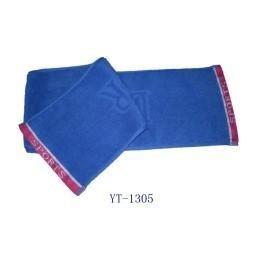 China Jacquard Sports Towel, 100% Cotton Material, Blue Color as YT-1305 on sale