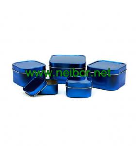 China deep drawn 2 pieces seamless square tin container tin box wholesale