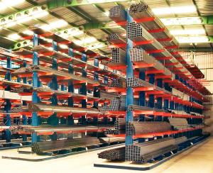 China Warehouse Structural Cantilever Shelves , Steel Cantilever Pipe Rack wholesale