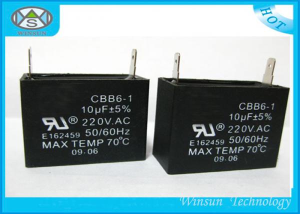 Quality Black Motor Run Capacitor CBB61 , AC Start Capacitors For Electric Motors for sale