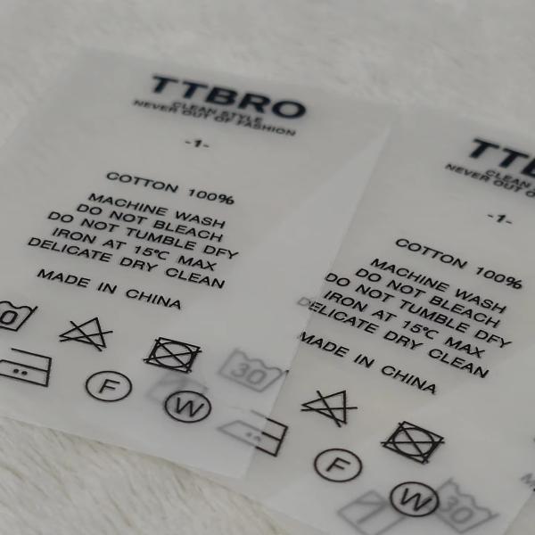 Customized High Quality Clothing Transfer Label Thermal Transfer Label Printing logo Wholesale