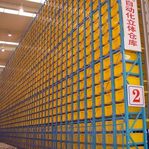 Orange Automated Rack Storage Systems Steel Warehouse Stacker Crane System