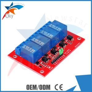 China Demo Code 4-channel Arduino Relay Module , 5V / 12V Relay Control Module wholesale