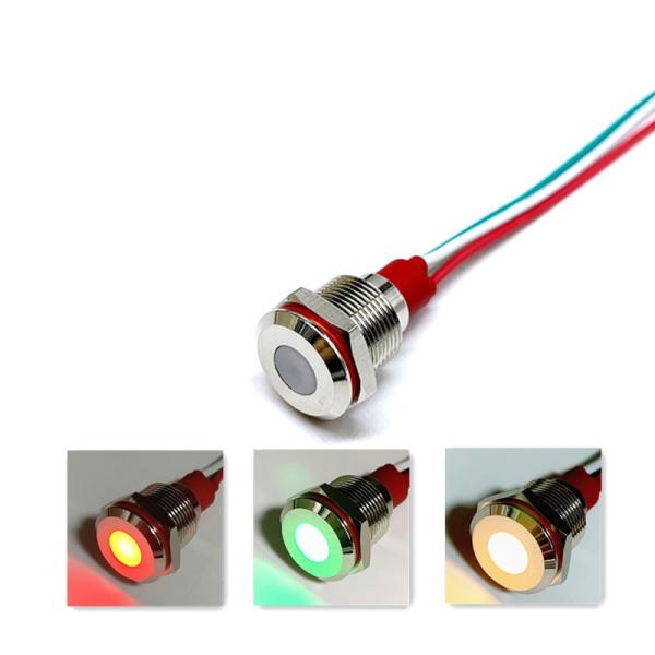 RGB Three Color Led Indicator Light Waterproof Signal Pilot Lamp With Cable