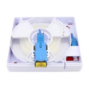 Rosette with Pre-connectorized Invisible Cable Spool Fiber Interface Wall Plates