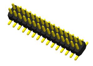 China 2 Row Pin Header Connector Single Plastics SMT Type Pcb Pin Connector 1.0mm wholesale