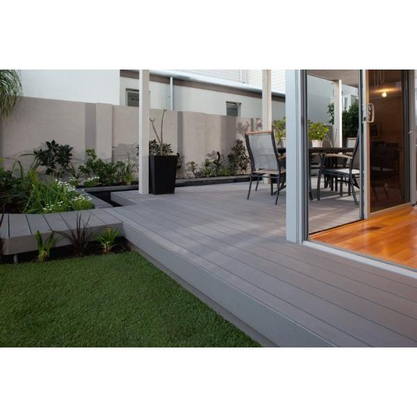 Aging Resistant WPC Solid Decking Biodegradable Wpc Wood Decking 146 X 22mm
