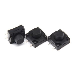 Waterproof Tact Switch 12x12 4 Pin DIP Black Tactile Switch 12*12 touch switch