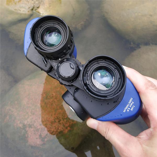 7x50 New Cheap Navy Blue Navigation Marine Binoculars Telescopio With Compass