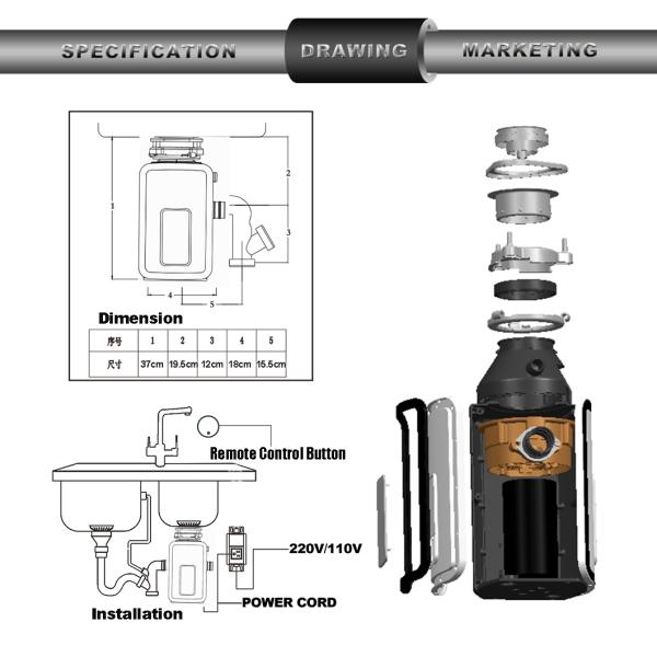 High Quality Food Waste Disposer Supplier in China with CE Certification