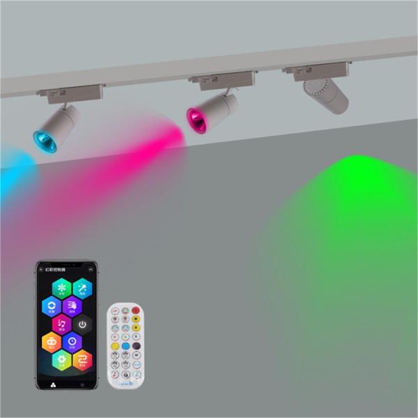 Indoor Hall Ceiling Mounted LED Track Lights 24V 40W Dimmable RGBW Colorful