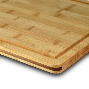 China Rectangle 45x30x2cm Bamboo Butcher Block With Groove , Kitchen Bamboo Chopping Board wholesale