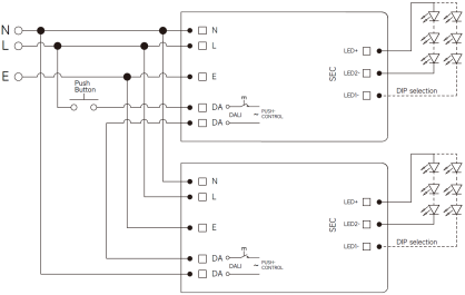 45W NON-SELV DALI2 CCT Linear LED Driver 200mA to 350mA output with 5 years warranty