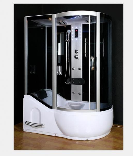 Polished Frame Steam Shower Enclosure , Steam Shower Cubicle Single Door Sliding Style