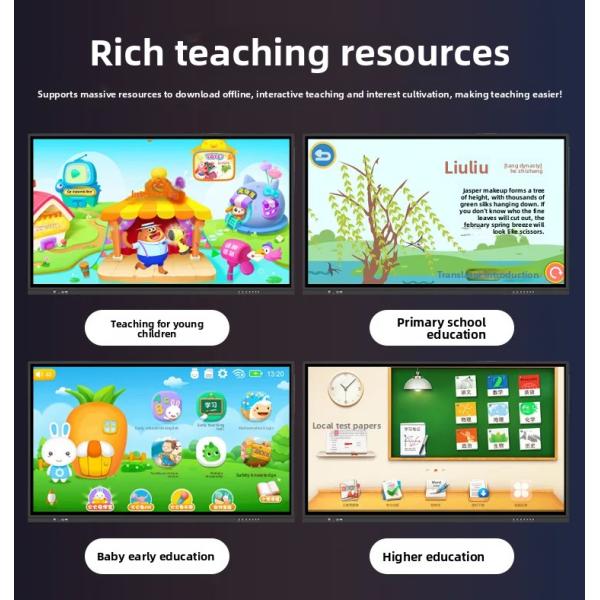 All-in-One 55inch Interactive Board for Teaching Conference Touch Screen Display Kindergarten Classroom Electronic Whiteboard