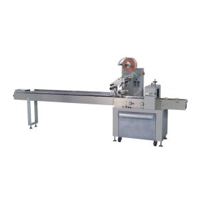 China 200bags/Min Horizontal Flow Pack Machine , 80mm Film Width 450kg Bread Wrapping Machine wholesale