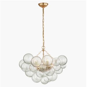 China Talia Medium Brass/Glass Shades Ceiling Light Chandelier with Plug In Pendant Light wholesale