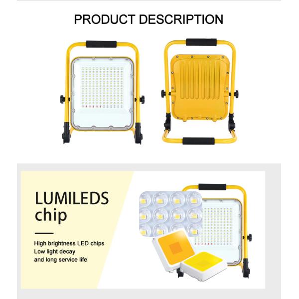 10000 Lumen Multifunctional Portable LED Work Light Folding Water Resistant