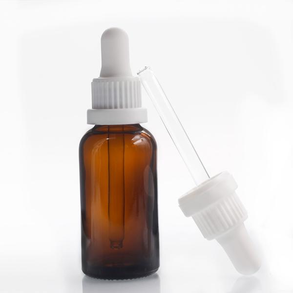 Brown Essential Oil Glass Dropper Bottles Block Light 30ml Amber Bottles With Dropper