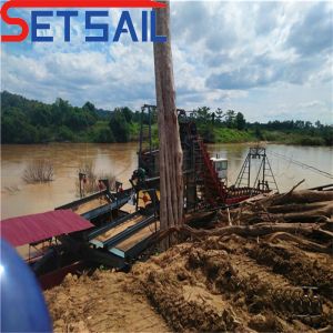 China Customized Chain Bucket Gold Dredger 1.0m-2m Hight 24m-38m Total Length Customized wholesale