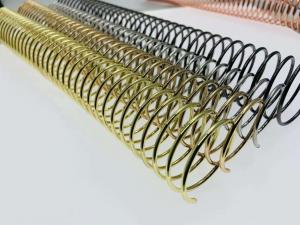 China Electroplate Finish 35mm Metal Spiral Binding Coils For Notebook wholesale