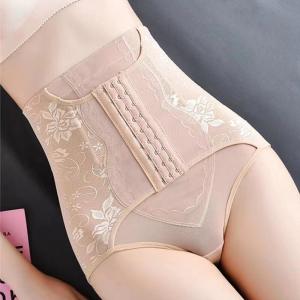 China High Rise Tummy Control Underwear Thong Shaping Cotton Crotch See Through Mesh Breathable Briefs wholesale