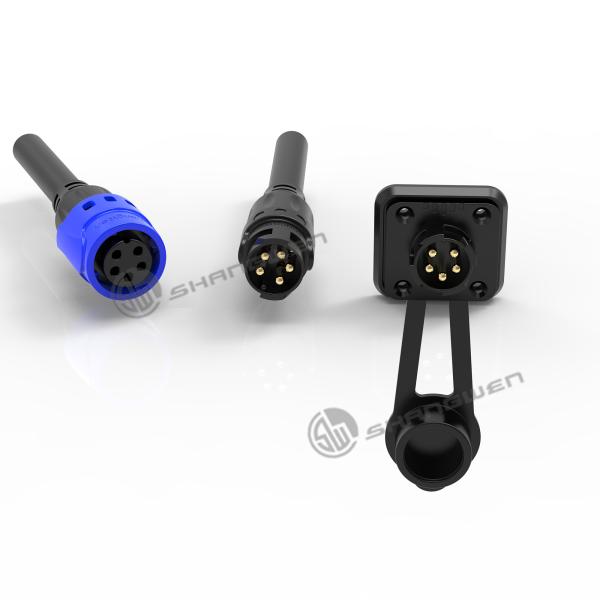 M19 IP67 Power Connector Multiple 5 Pin Socket Connector Waterproof RoHS
