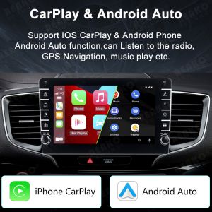 Dual Knobs 1 Din Navigation System Carplay Autoradio Rear View 9 Inch Android