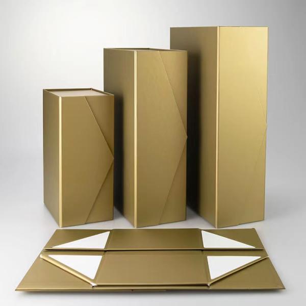 Recycled Gift Cardboard Foldable Boxes Magnetic Closure Packaging Folding For Cosmetic Wig Shoe
